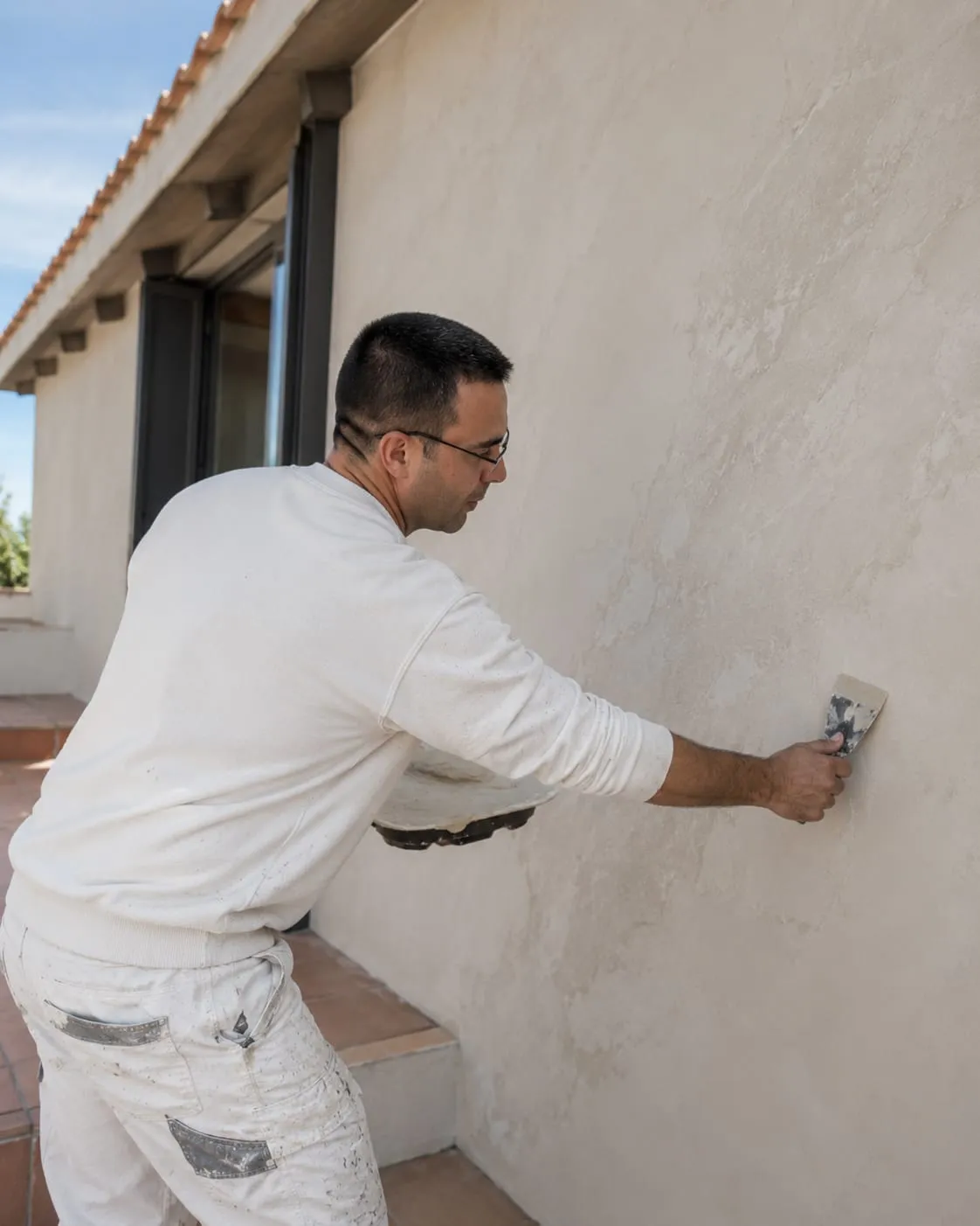 Pintura de la fachada de una vivienda en Madrid